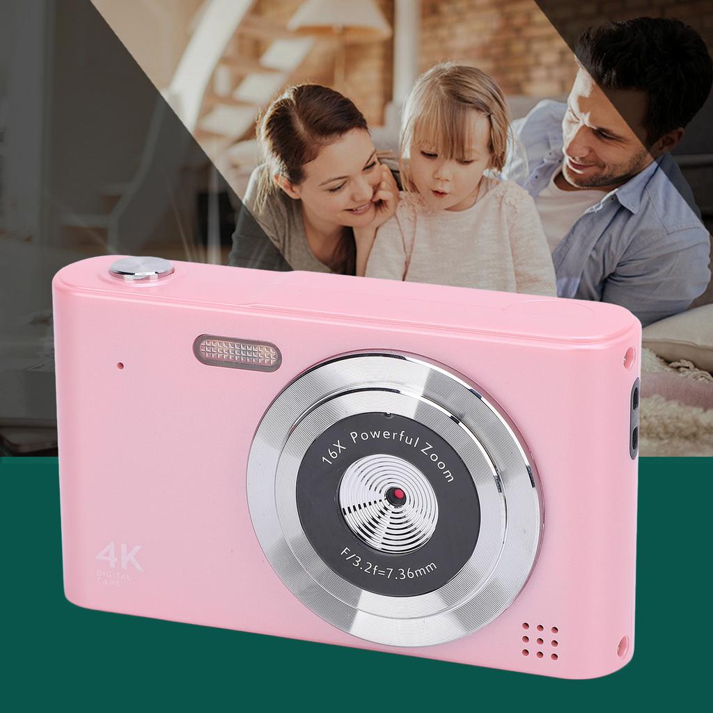 Digital Camera 16x Zoom 4K 48MP 2.4 Inch   Screen Anti Shake Video Recording Compact Digital Camera for Travel with Flash