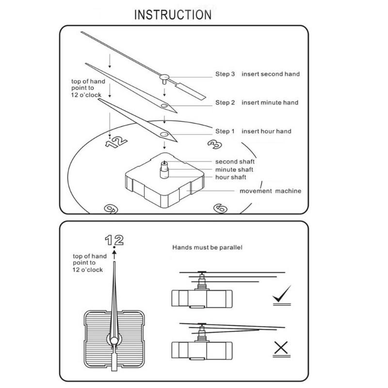 DIY Quarz Uhrwerk-Kits Einfache Installation Uhrwerk Uhrenmechanismus Uhrenreparaturwerkzeug für DIY- und Uhrenliebhaber