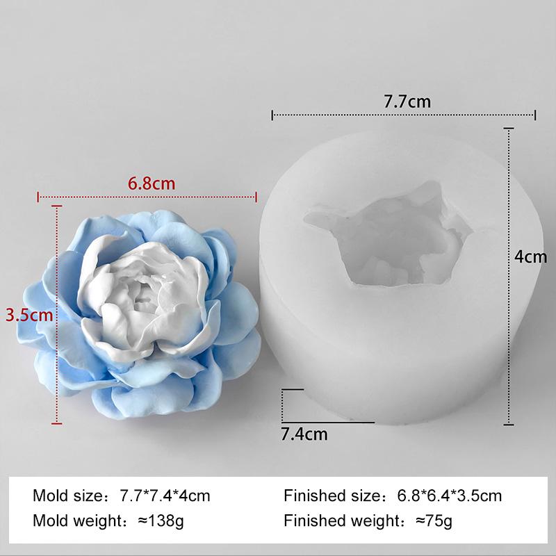 DIY Jasmine Flower Silicone Mold Scented Candle Plaster Resin Molds Handmade Soap Candle Making Supplies