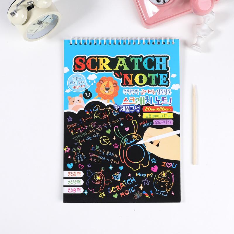 50 листов волшебной скретч-бумаги, радужная скретч-бумага для рисования, набор для скретч-арта с 5 палочками для подарков на день рождения, праздник