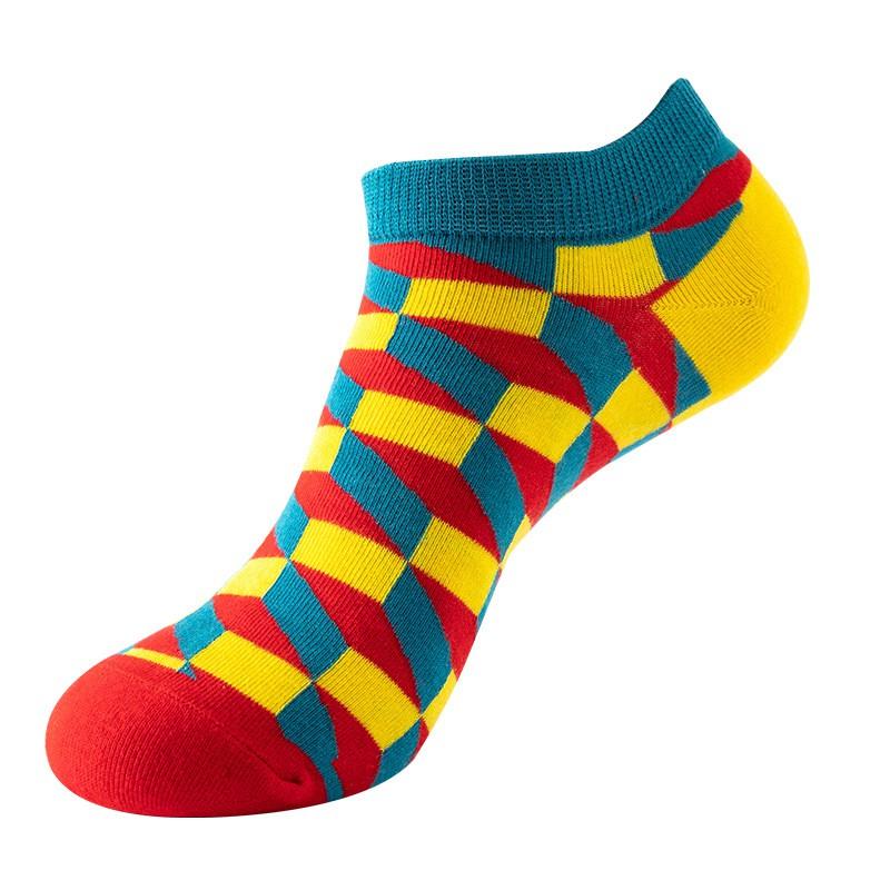 Mens Thin Boat Socks Womens Striped Cotton Ankle Breathable Sweat Absorbent Casual Fall
