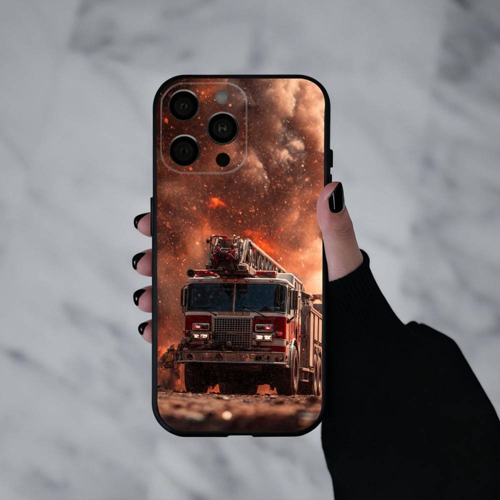 Fire Disaster Firefighter   Phone Case For iPhone 17pro, 16,15,14,13,12,11 X XR Plus,Others Soft Black Cover