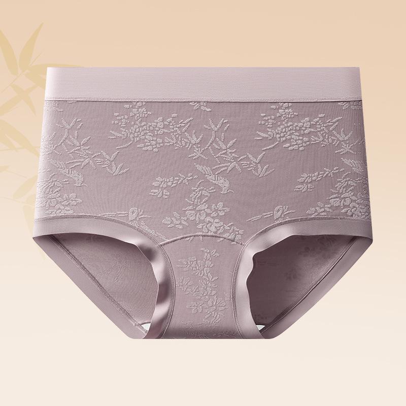 Big Size Ladies Spring and Summer New Style Relief Pure Cotton with Long Crotch High Waist No Mark Briefs