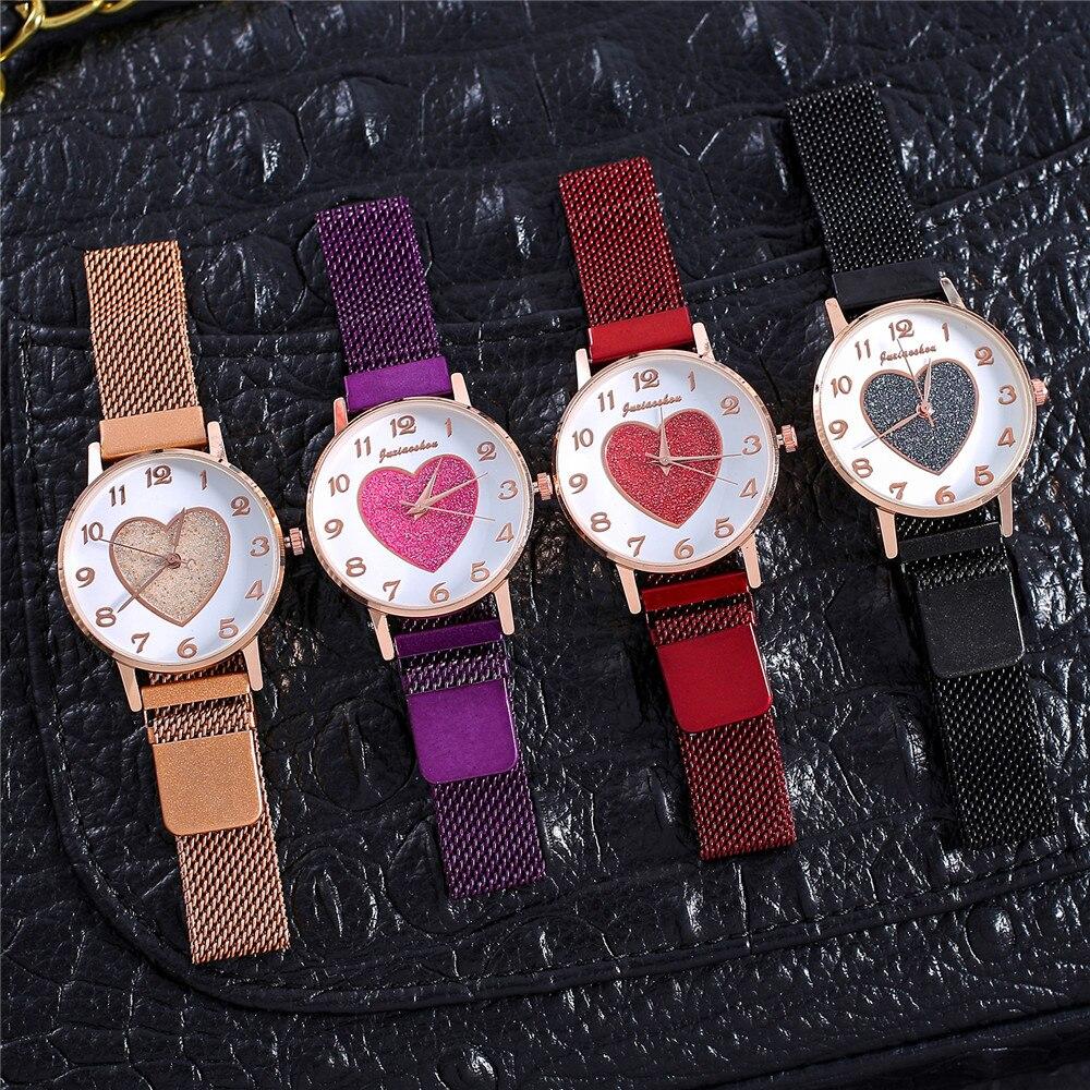 Donne di lusso Romantico Cuore Orologi da polso Moda Da donna Cinturino  magnetico Orologio al quarzo Orologio acquista in modo economico —  spedizione gratuita, recensioni reali con foto — Joom