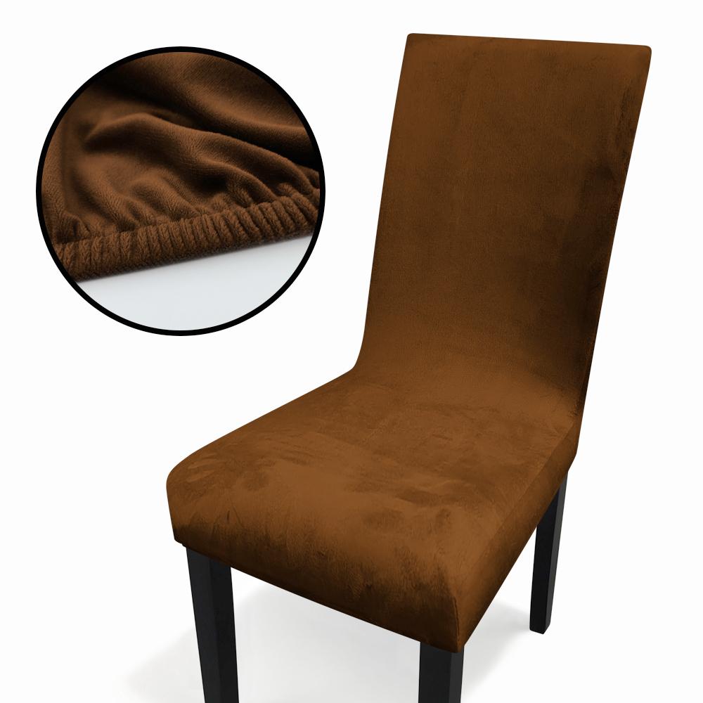 Velvet Home Dining Seat Protector Premium Velvet Chair Cover Thickened Solid Color Stretchable Full Coverage Chair Covers 2026