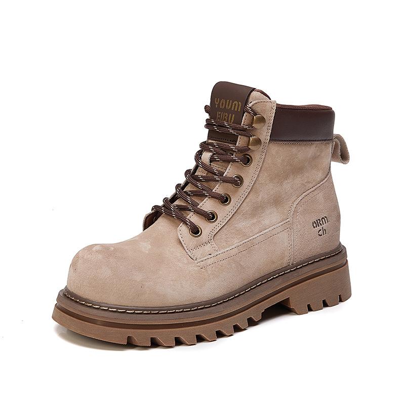 New Boots, Women's Shoes, Height-increasing, Retro Casual Sports, Mountaineering, Anti-slip Workwear, Short