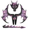 Drachenkostüm für Kinder Jungen Mädchen, Drachenflügel Schwanz Masken-Set, Halloween Dinosaurier Cosplay Kostüm Zubehör