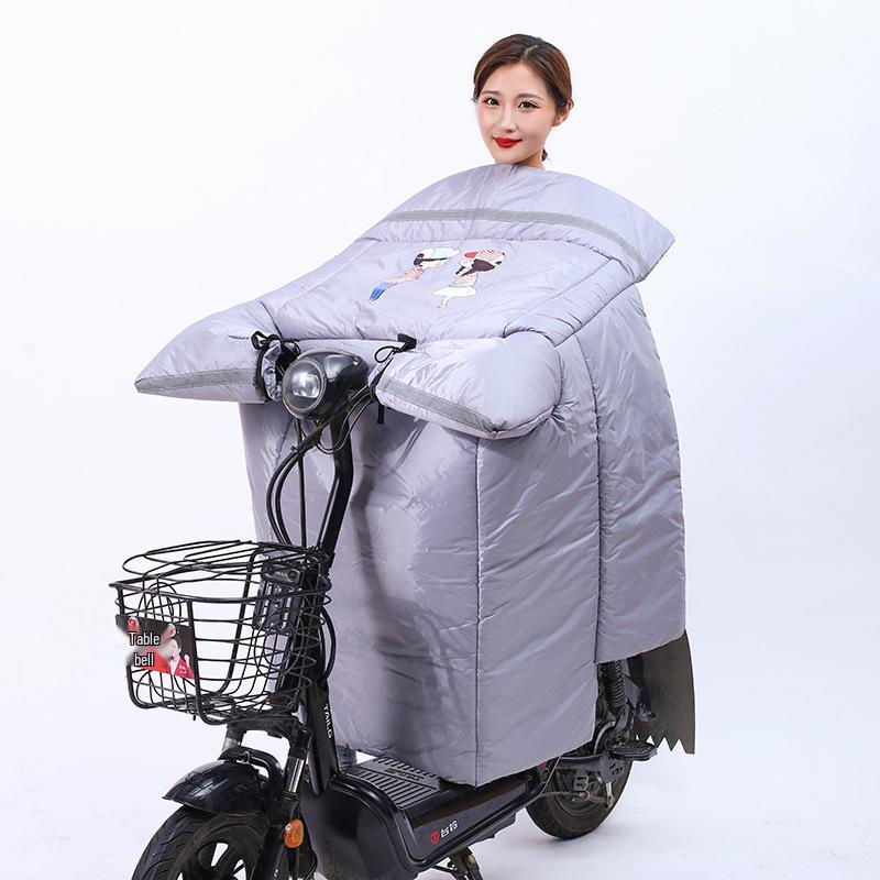 

Electric Motorcycle Windproof Quilt: Fleece-Lined Winter Leg Protection with Enlarged Side Wings сірий колір