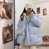 Winter Short Jacket Woman Parkas Thick Warm Spliced Hooded Parka Oversized Korean Fashion Loose Cotton Padded Outerwear