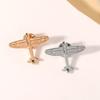 Simple Mini Airplane Brooch Pricked Horse Pin Badge Suit Shirt Accessory