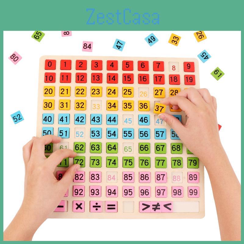 Wooden Double Sided Number Board Learning Toy For Kid Educational Activity Parent Child Interaction