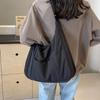 Trendy Women's Soft Cloth Shoulder Bag Solid Color Student 2024 Spring Casual Style Big Handbags Crossbody Bags