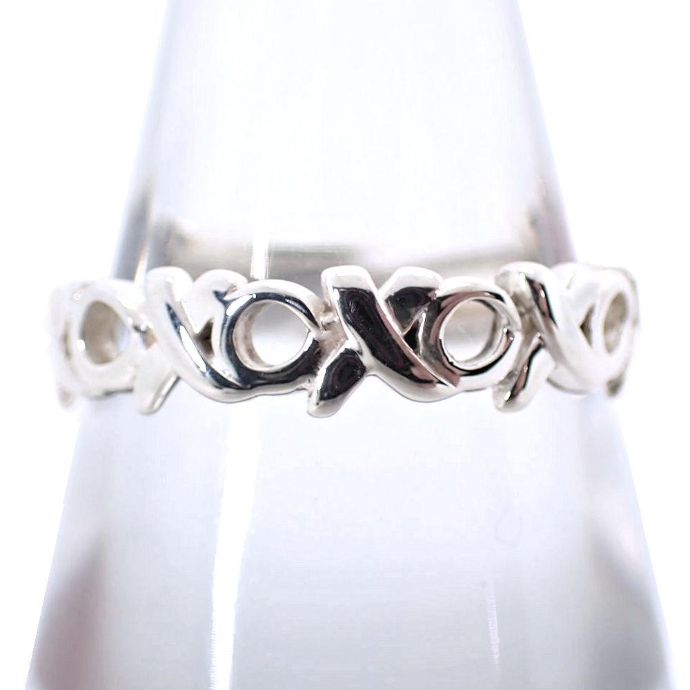 

[Pre-owned] TIFFANY/Tiffany 925 Paloma Picasso Love & Kiss Eternity Ring / Size 12.5 / j8-6