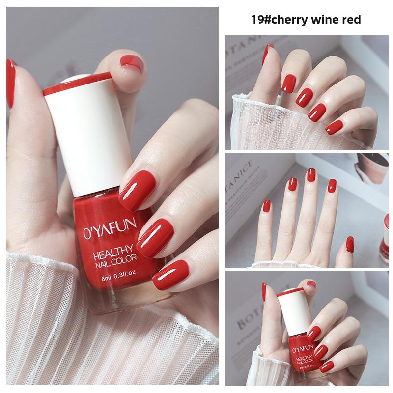 Ou Yafei 8ml Water-Based, Long-Lasting, Quick-Dry, Peelable Nail Polish