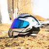 ORZ-958-Full Flip Up Motorcycle Helmet Dual Visor, Reinforced ABS Shell, DOT Certified Shockproof Outdoor Motorbike Safety Gear