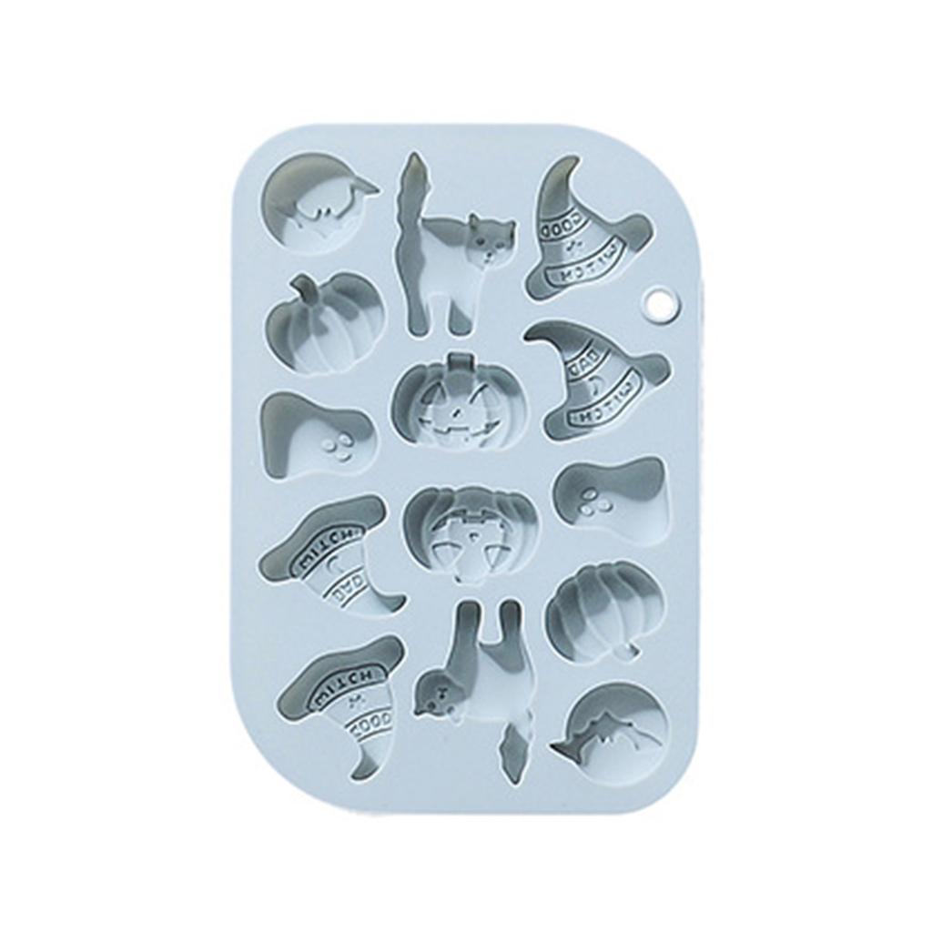 Silicone Chocolate Fondant Decorations Molds Pumpkin Bat Halloween Baking Mold Reusable Candy Trays Silicone Molds