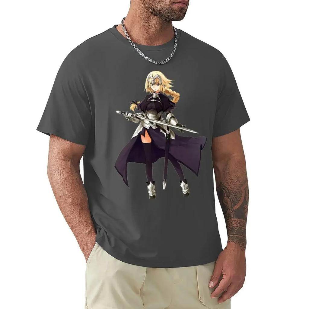 Fate Series Jeanne d'Arc (Ruler) T-Shirt, Unisex Anime Fan Streetwear Tee, 100% Cotton Casual Short Sleeve Top