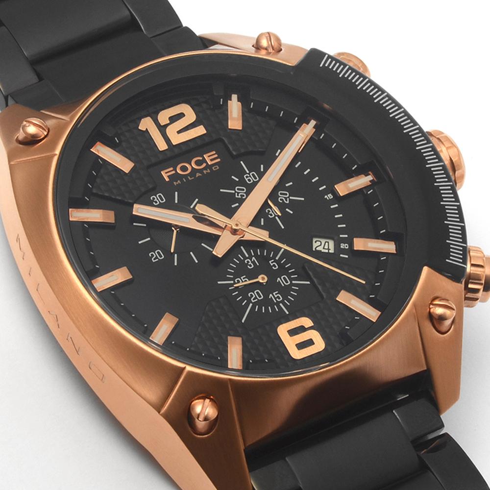 Poche 49Mm Men'S Chronograph Metal Watch Fm6737Bkg