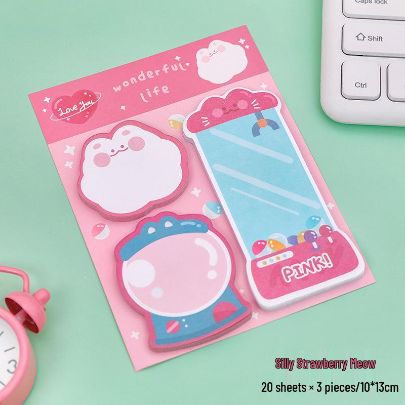 Cartoon Combo Sticky Notes: Cute, High-Value Student Stationery Memo Pads