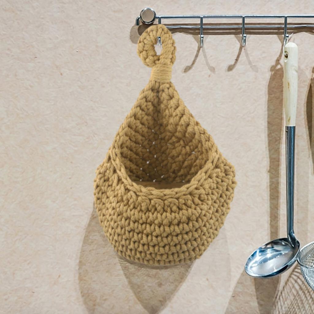 Woven Basket Hanging Storage 6 Size Baskets Cotton Rope