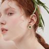Retro Court Style Twist Purple Diamond Stud Earrings Commuter Versatile Diamond Light Luxury Earrings Gift