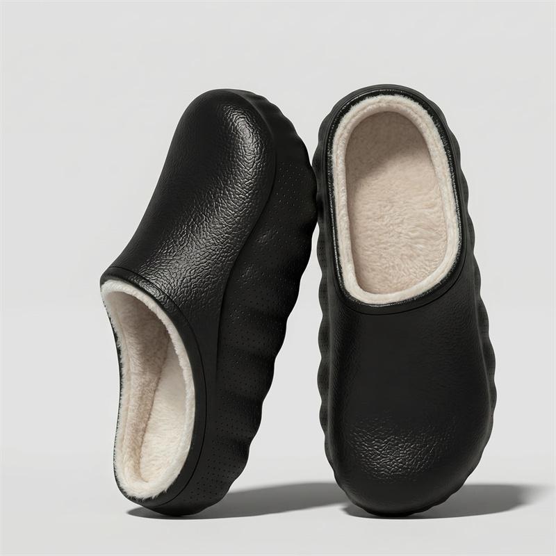 Men Warm Winter Cotton Shoes Women Warm Fur Home Slippers EVA Non-Slip Plush Slippers Indoor Couple Thick Sole Footwear Slides