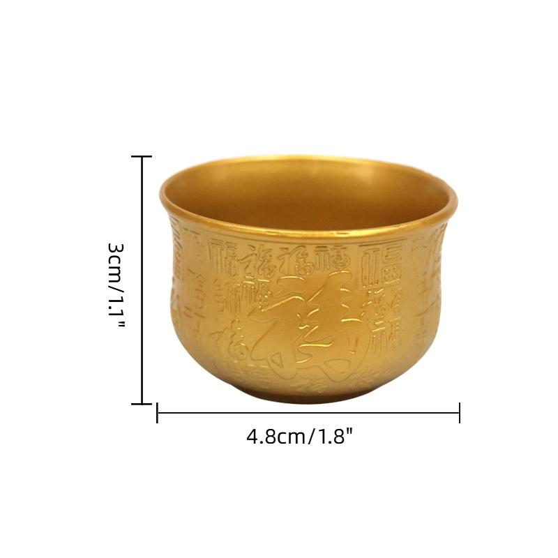Cornucopia in Ottone Puro Resistente Attira Ricchezza Piccolo Mini Cilindro di Riso Baifu Vaso Baifu Tazza Accessori per la Decorazione della Casa