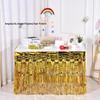 Disposable Tassel Table Skirt for Weddings, Birthdays, and Festivals