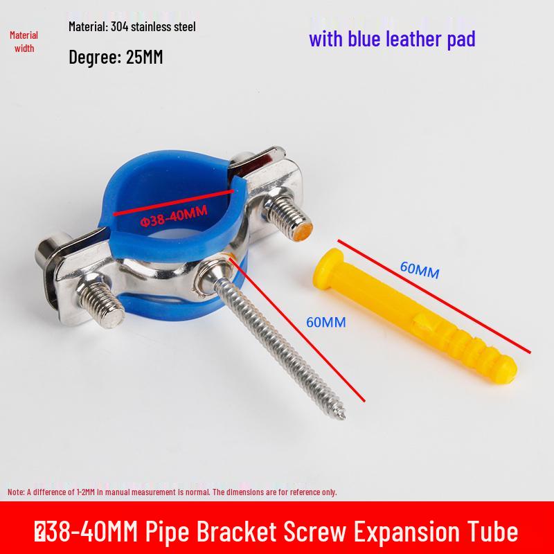 304 Stainless Steel Expansion Screw Pipe Bracket Clamp for PVC Pipes
