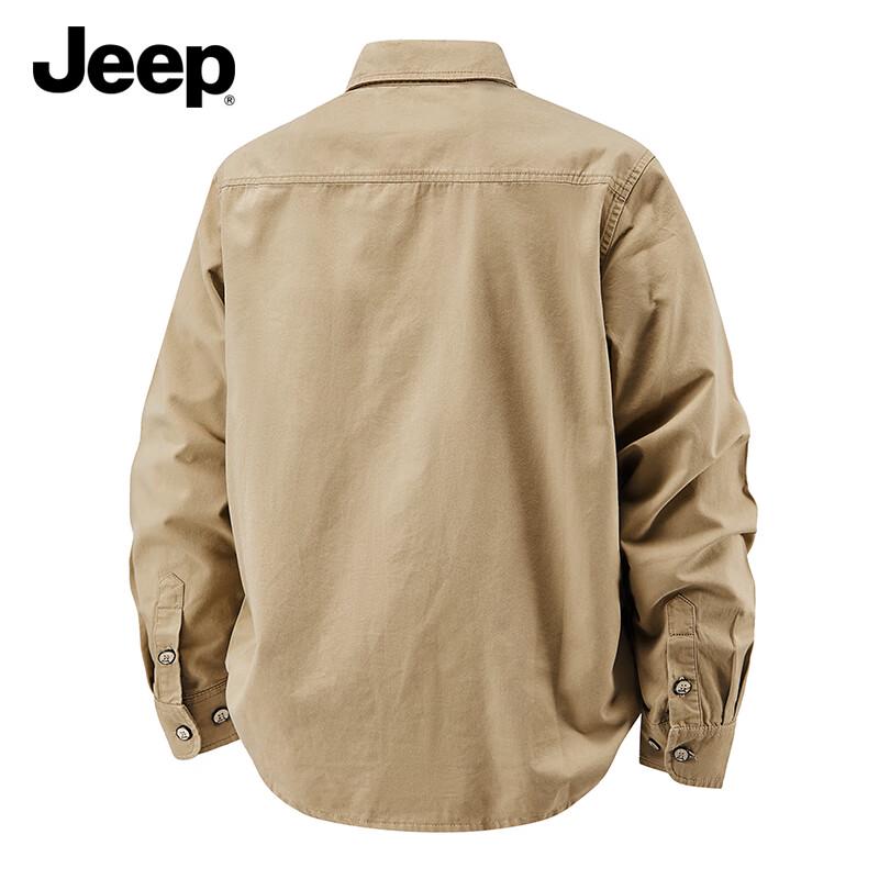 JEEP Men's Long Sleeve Cotton Workwear Shirt