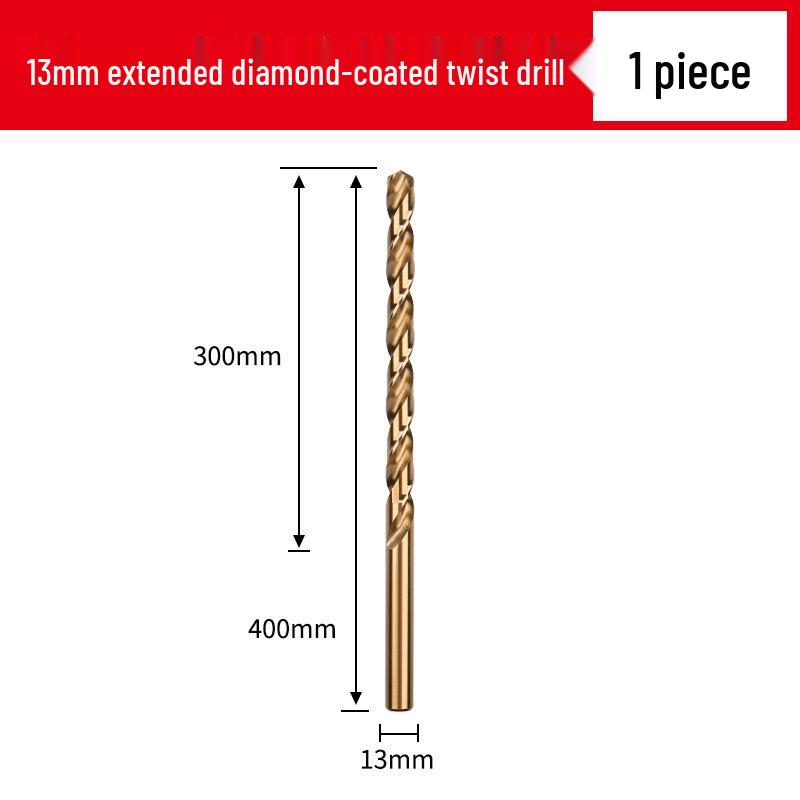 Cobalt Extra-Long High-Strength Alloy Twist Drill Bit for Stainless Steel and Woodworking