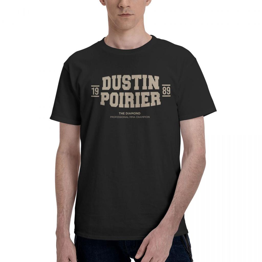 Dustin Poirier Inspiriertes 100% Baumwolle Lässiges Atmungsaktives Bequemes Hemd Lustige Herren T-Shirts Herrenbekleidung