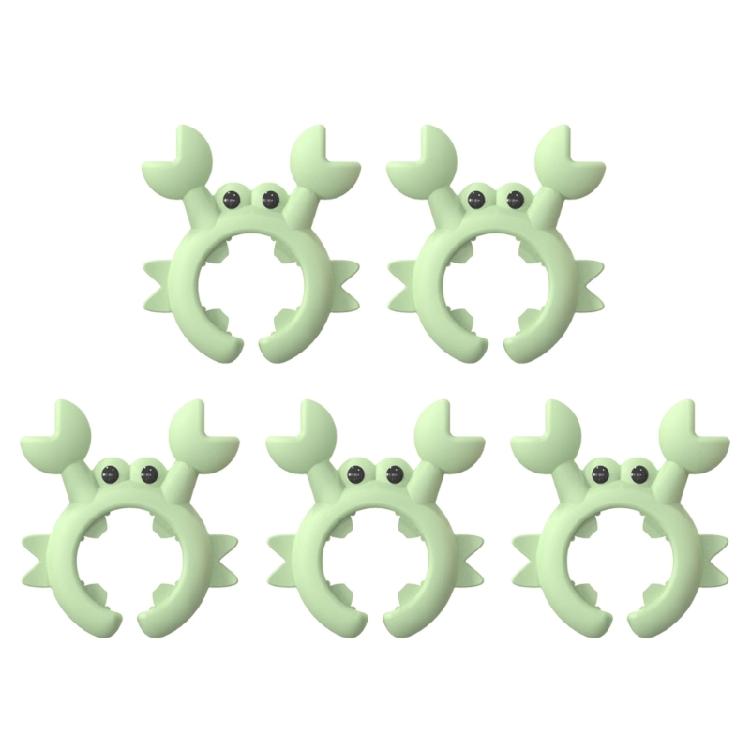 

Set of 5 Silicone Holders for Spoons and Spatulas Cooking Tool Rests Practical Kitchen Gadget Creative Kitchenwares 1 зелений