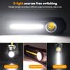 LED Rechargeable Magnetic COB Torch Handheld Inspection Lamp Cordless Worklight Portable Work Lights Shockproof Flashlight 6inch