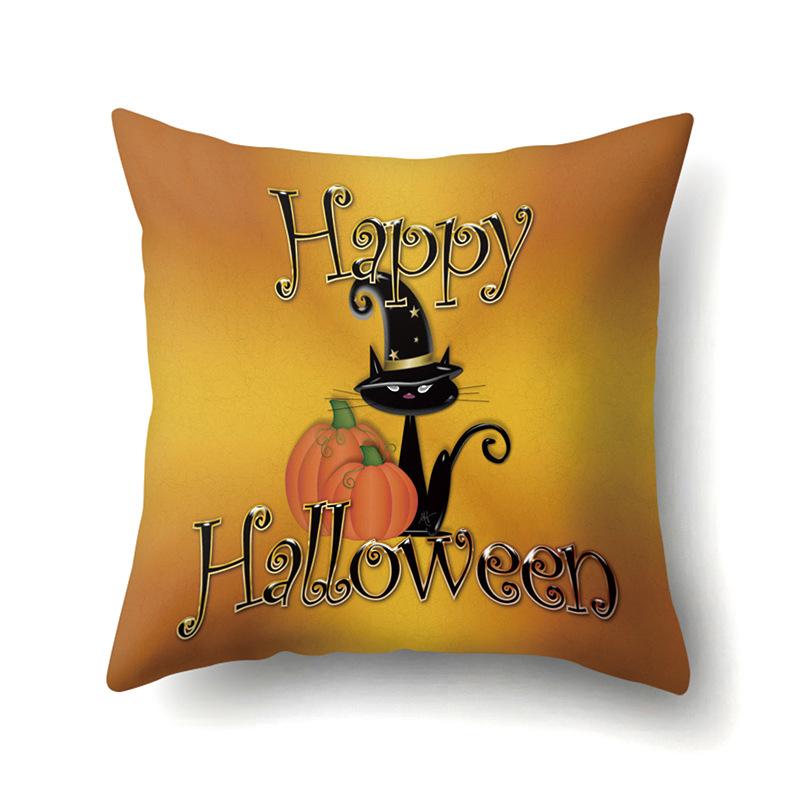 Halloween Pillowcase Car Waist Pillow Pumpkin Sofa Cushion Cover Office Home Living Room Pillowcase