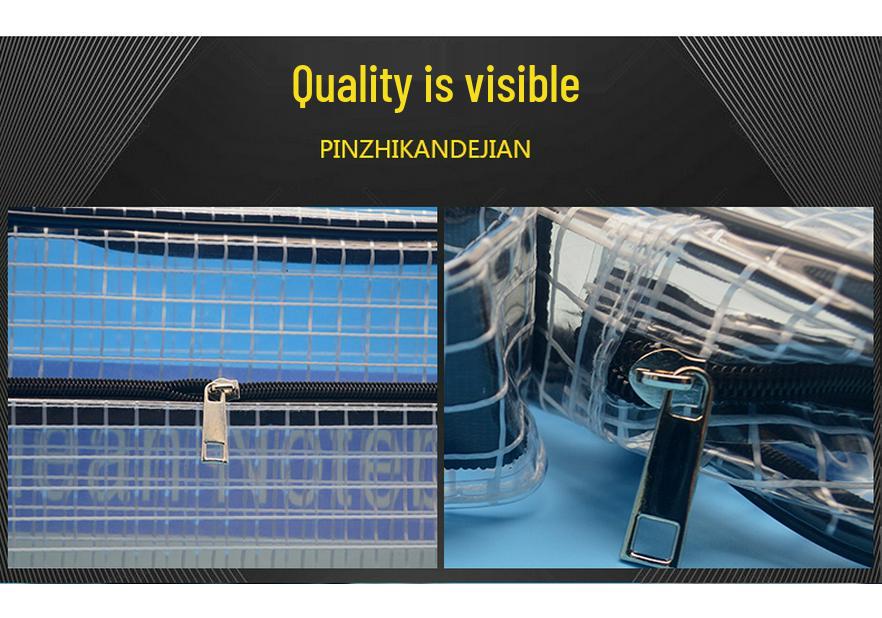 Transparent Anti-Static PVC Tool Bag - Dust-Free Cleanroom Crossbody/Shoulder Bag with Grid Storage