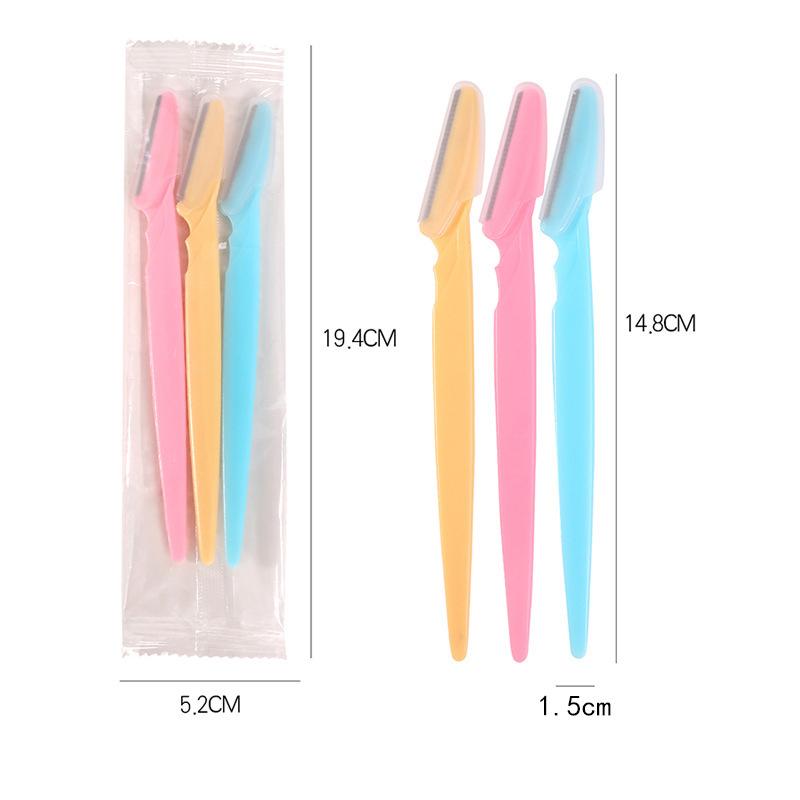 3pcs Eyebrow Trimmer Set Anti-scratch Safety Sharp Shaving Blade Eyebrow Trimmer Beauty Tool