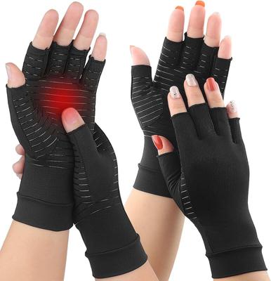 1Pair Unisex Fingerless Arthritis Gloves Wrist Brace Hand Support For Carpal Tunnel Pain Relief And Swelling Men And Women
