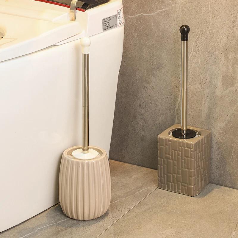 Ceramic Toilet Brush Household No Dead Corner Toilet Cleaning Toilet Long Handle Bathroom Accessories