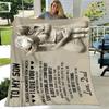 To My Daughter Son Letter Gift HD Blanket,Soft Throw Blanket for Home Bedroom Bed Sofa Picnic Travel Office Cover Blanket Kids