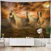 Running Horse Printing Tapestry Animal Wall Hanging Living Room Bedroom Wall Decoration Bohemian Hippie Aesthetic Decoration