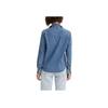 Levis Solid Color Loose Fit Single-Breasted Square Neck Denim Long Sleeve Shirt Women shirts Light-Blue 86832-0018