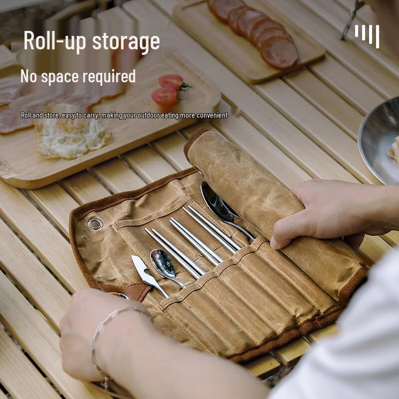OEING 15-Piece Outdoor Cutlery Storage Kit