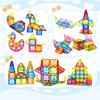 HIWO Magnetic Tiles 64PCS, Transparent Color 7.5 cm (STEM Building Blocks)