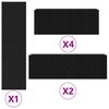 9 Piece TV Cabinet Set Black Oak Effect Wood Based Material