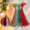 100Pcs/set Handmade Xmas Ball Lanyards Polyester Clothing Tag Rope  Home