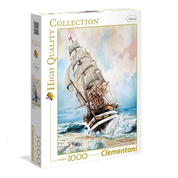 Puzzle 1000 pièces - clementoni - amerigo vespucci - voyage et cartes - adulte - unique