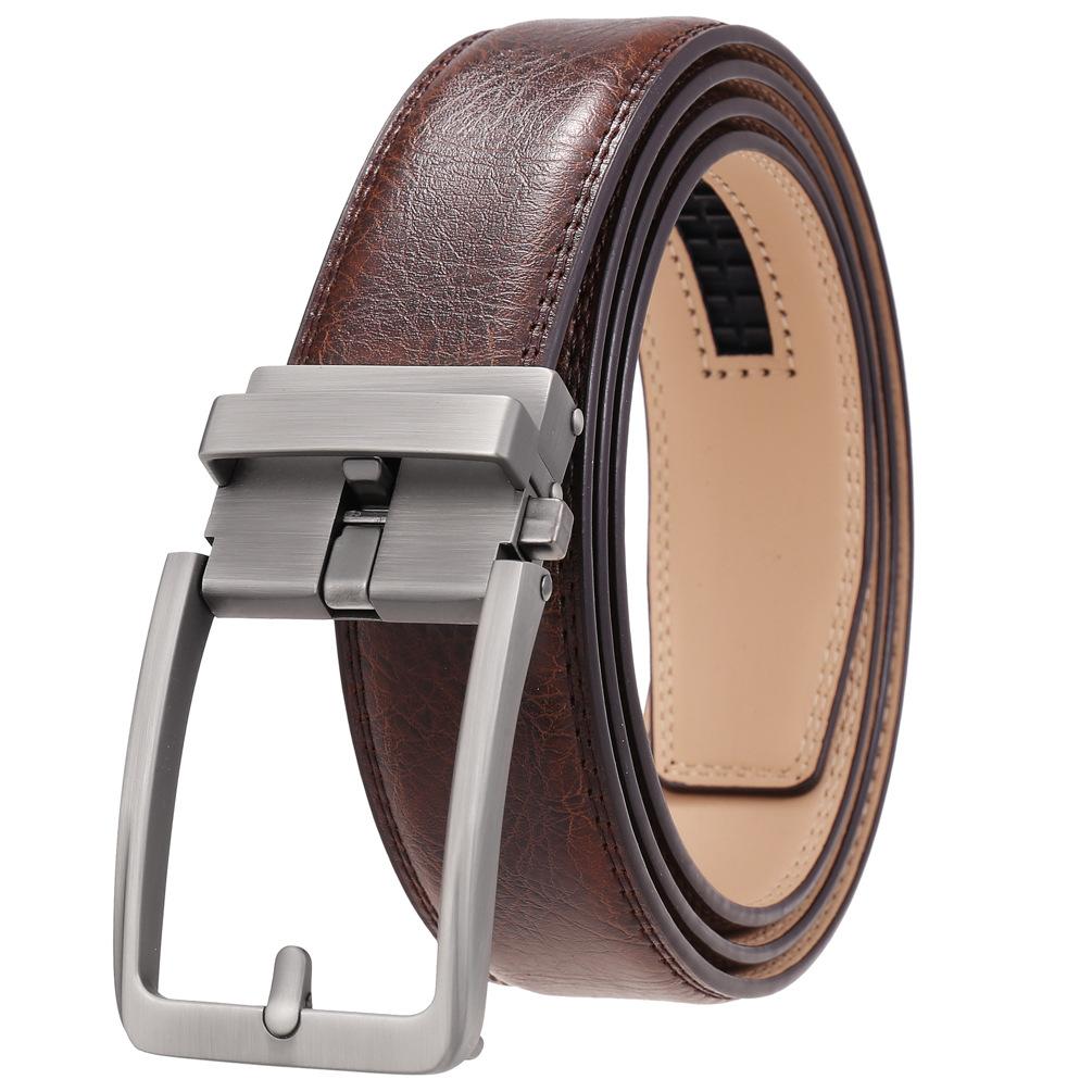 Anti-Needle Automatic Buckle Belt, Men'S Belt, Two-Layer Cowhide Belt Ly36-561948-1