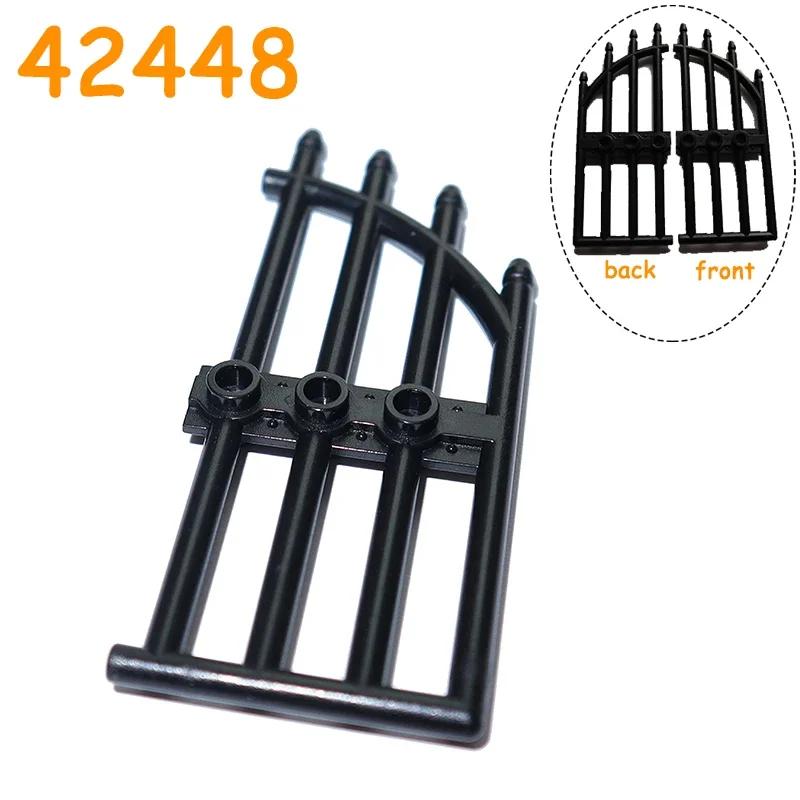 Non-Toxic Railing Stair Barrier Ladder Guard Bar Castle Garden Farm Military Building Block Moc Part Fence City Accessories Assemble Brick