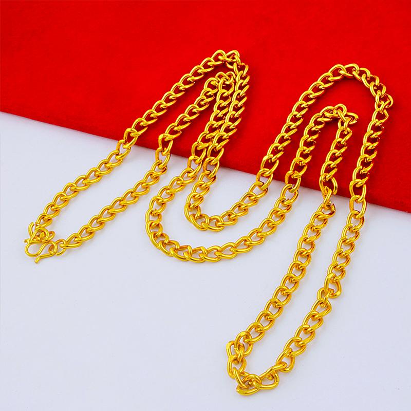 Alloy Gold Plated Necklace for Women  Fashion Imitation Snake Bone Chain Twisted Statement Chain for Evening Party